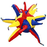 Шутовской колпак скомороха, синий, красный, желтый велюр, размер 56