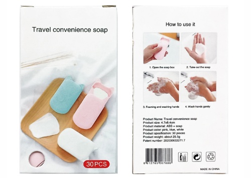 Мыло для путешествий Travel Convenience Soap, 30 пластин в упаковке фото 2