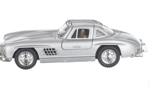 Машина модель Mercedes-Benz 300SL 1954 1:36 металлическая, серебристая фото 3