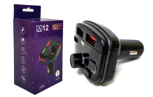 FM-модулятор M12 CAR MP3 Wireless Car Kit 3.1A