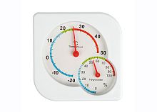 Термометр гигрометр мини квадратный, белый, размер 7,5*7,5 см 