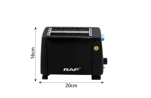 Тостер на 2 ломтика RAF 2 Slice Toaster R.263 металл, черный, 650Вт фото 2