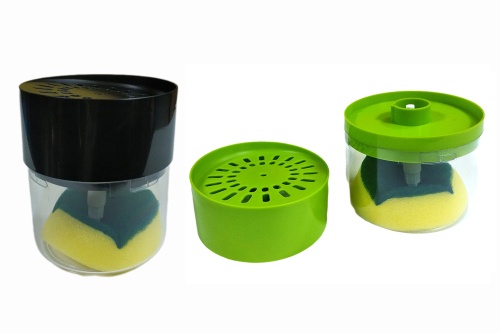 Дозатор для моющего средства SOAP BOX (автоматический диспенсер с губкой) 500 мл