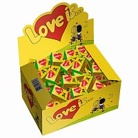 LOVE IS Жевательная резинка Лав из со вкусом Кокоса и Ананаса 4,2 г, 100 штук желтая коробка