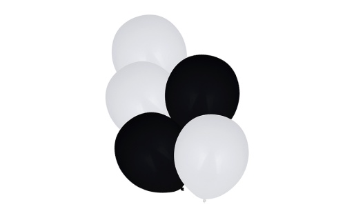 Шары воздушные 18" FNtastic Гигант черно-белые, 5 шт/уп