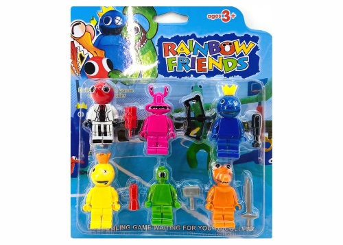 НАБОР Фигурки Радужные Друзья Rainbow Friends, 6 штук на блистере НАБОР Фигурки Радужные Друзья Rainbow Friends, 6 штук на блистере