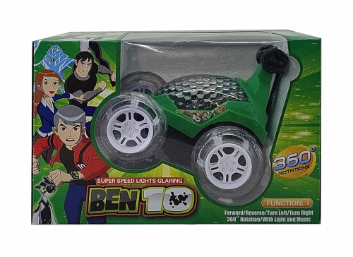 Машина ПЕРЕВЁРТЫШ BEN 10 на Р/У зеленая
