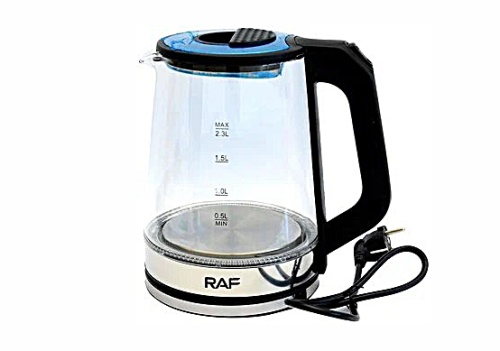 Чайник электрический RAF R7846 Electric Kettle 2000W стеклянный, объем 2,3 литра фото 7