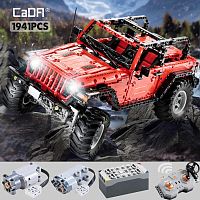 Конструктор CaDA deTECH "Джип Jeep Wrangler" C61006W, 1941 деталь на радиоуправлении