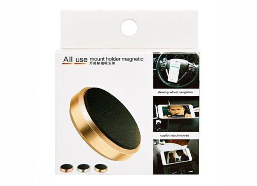 Держатель для смартфона магнитный ALL USE Mount Holder Magnetic универсальный КРУГЛЫЙ Держатель для смартфона магнитный ALL USE Mount Holder Magnetic универсальный КРУГЛЫЙ