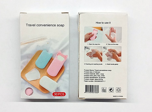 Мыло для путешествий Travel Convenience Soap, 30 пластин в упаковке фото 7