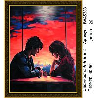 Алмазная мозаика Painting Diamond HWA5383, холст на подрамнике, круглые стразы, 40x50 см