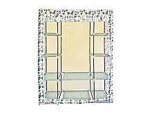 Шкаф-органайзер тканевый раскладной для вещей Storage Wardrobe "Молоко", белый 150х45х175 см