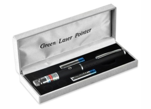 Лазерная указка Green Laser Pointer с 1 насадкой, зеленый луч фото 6