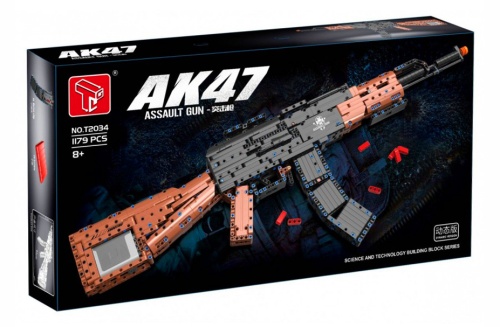 Конструктор TLG "Автомат AK-47", электромеханический, 1179 элементов, от 7 лет