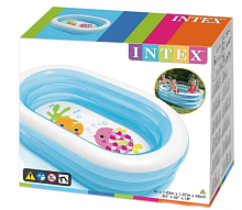 Детский надувной бассейн INTEX "Морские друзья" 163х107х46см, 230л, от 3 лет