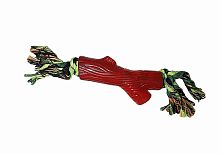 Игрушка для животных Брусочек на канате красная