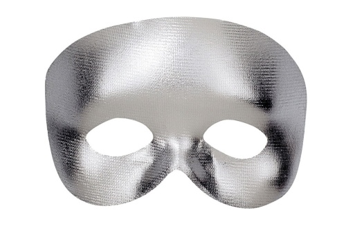 Маска ''Фантом'' серебристая (полумаска) 64055 пластиковая, без размера Маска ''Фантом'' серебристая (полумаска) 64055 пластиковая, без размера