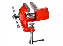 Тиски слесарные Ермак 668-608, сталь, оранжевые, рабочие губки 50мм