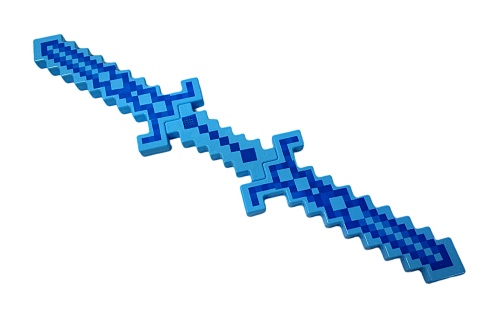 МЕЧ Майнкрафт MINECRAFT ДВУХСТОРОННИЙ зеленый Свет, Звук 62 см, на 3-х батарейках фото 10
