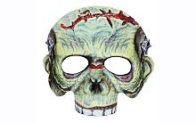 Полумаска Монстра зеленая 05701, неопрен, ткань, размер 22 см