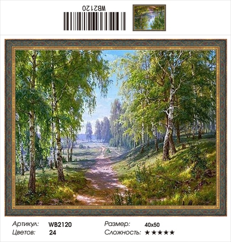 Алмазная мозаика Painting Diamond WB2120, холст на подрамнике, круглые стразы, 40x50 см Алмазная мозаика Painting Diamond WB2120, холст на подрамнике, круглые стразы, 40x50 см