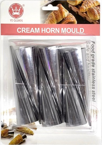 Формы для пирожных КОНУСЫ (трубочки) 12 см, 6 штук на блистере