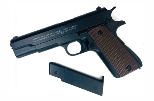 Пистолет металлический C.8 AirSoft GUN 1911 COLT'S PT.F.A., калибр 6 мм фото 3