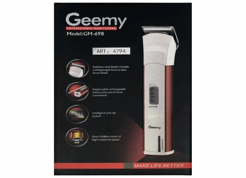 Триммер машинка для стрижки волос Geemy Professional Hair Trimmer GM-698 аккумуляторный Триммер машинка для стрижки волос Geemy Professional Hair Trimmer GM-698 аккумуляторный
