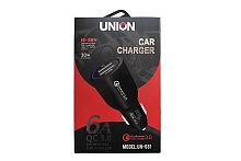 Автомобильный адаптер от прикуривателя UN-681 UNION Car Charger QC3.0 DC 12-32V 5V, 2 USB 6A. 30 W