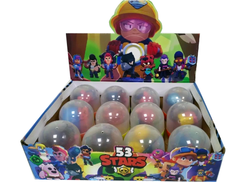 Фигурка 53 STARS (BRAWL STARS) В ЯЙЦЕ 6,5 х 6,5 см (12 шт/уп)