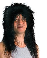 Парик Рок-звезды мужской черный (BW563), черный, синтетическое волокно, длина 40 см