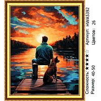 Алмазная мозаика Painting Diamond HWA5392, холст на подрамнике, круглые стразы, 40x50 см