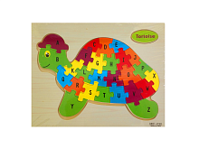 Пазлы деревянные ЖИВОТНЫЕ Черепаха, на фанерной площадке (MIF)