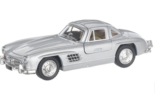Машина модель Mercedes-Benz 300SL 1954 1:36 металлическая, серебристая фото 2
