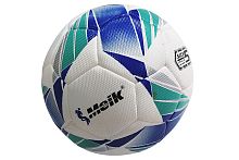 Мяч футбольный белый с сине-зеленым принтом MEIK® SIZE 5