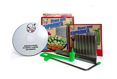 Ножи для карвинга МХТ "МирХозТорг", нержавеющая сталь, поликарбонат, с CD диском Ножи для карвинга МХТ "МирХозТорг", нержавеющая сталь, поликарбонат, с CD диском