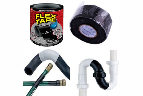 Сверхсильная клейкая лента Flex Tape "Флекс Тайп" ЧЕРНАЯ, 100мм*1,5м  фото 7