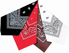 Бандана Ковбойская (платок) 8497B, хлопок, размер 55*55 см