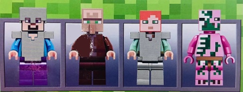 Конструктор AA My World "Нападение Свинозомби на сторожевой пост 4в1" 63139, 468 деталей