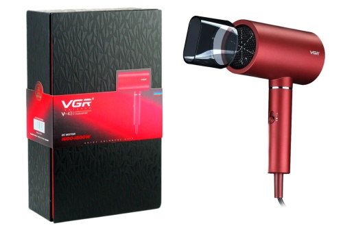 ФЕН VGR Voyager V-431, 1600-1800W, 1 насадка, 2 скорости