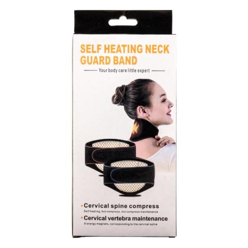 Бандаж для шеи с турмалином SELF HEATING NECK GUARD BAND, с фиксацией Бандаж для шеи с турмалином SELF HEATING NECK GUARD BAND, с фиксацией