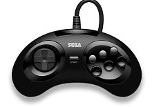 Джойстик Dendy Controller (форма Sega) 9р BLACK узкий разъем, черный