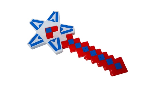 МЕЧ-Звезда Майнкрафт MINECRAFT Свет, Звук 50 см, на 3-х батарейках АА 