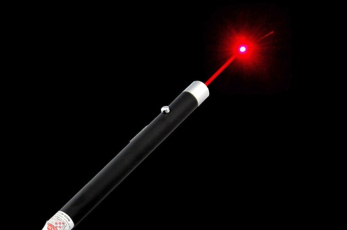 Лазерная указка RED Laser Pointer L04-4H с 4 насадками, красный луч фото 3