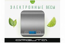 Весы кухонные портативные Орбита OT-HOW08, 5kg/1g, металл, пластик, 2xAAA