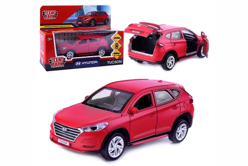 Машина "Hyundai Tucson" красная, металлическая 12 см в коробке фото 6
