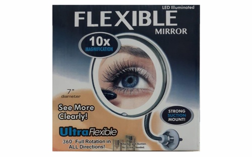 Зеркало с 10-кратным увеличением и подсветкой FLEXIBLE MIRROR 10x 7'' фото 7