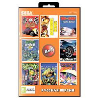 Картридж 16bit 8в1 AB-8002 TMHT/ SONIC 2/ ROCK'N ROLL RACING/ DUNE+... 64MB