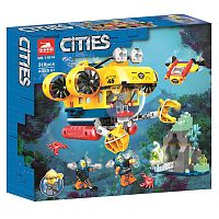 Конструктор CITIES "Океан: исследовательская подводная лодка" 11614, 310 деталей